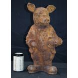A cast Iron Beatrix potter pig figure 43 cm.