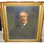 A large 20th Century Oil on canvas portrait of a gentleman 73 x 61 cm.