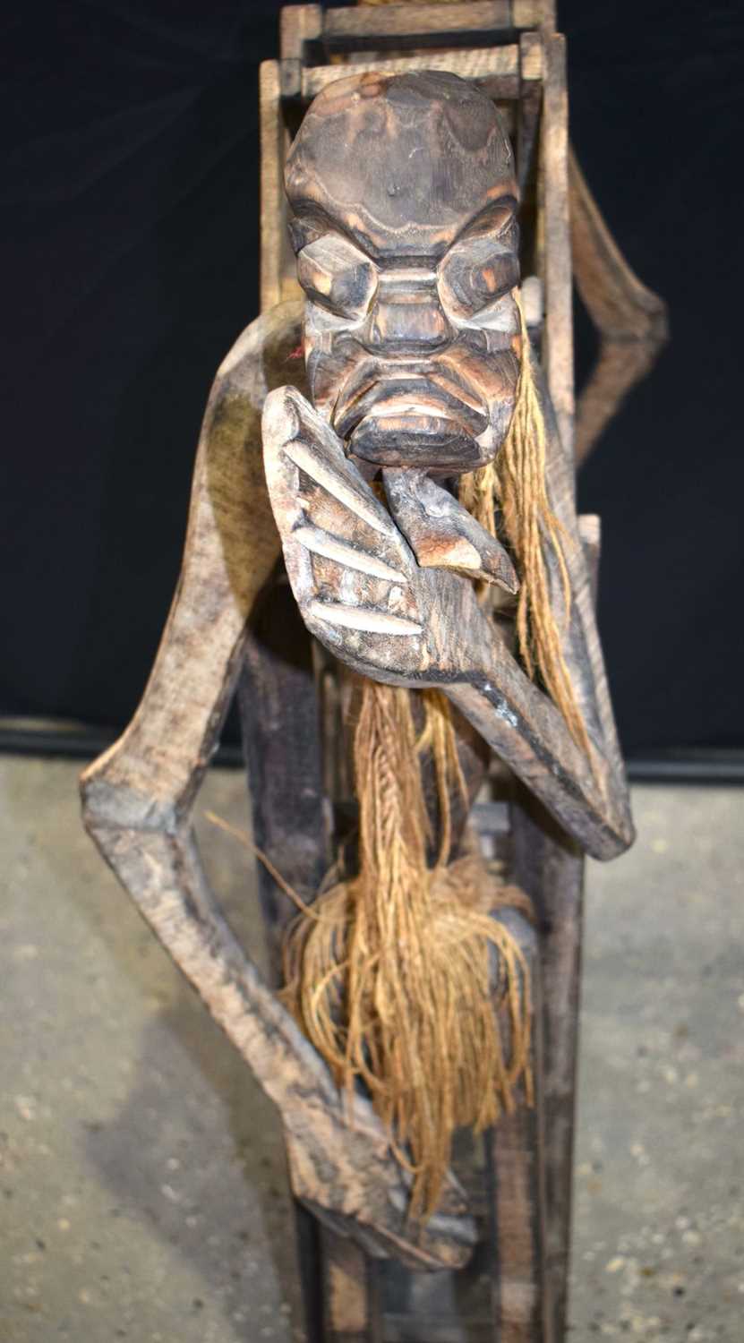 A large Tiki art wooden wine rack 103 x 92 cm. - Image 6 of 14