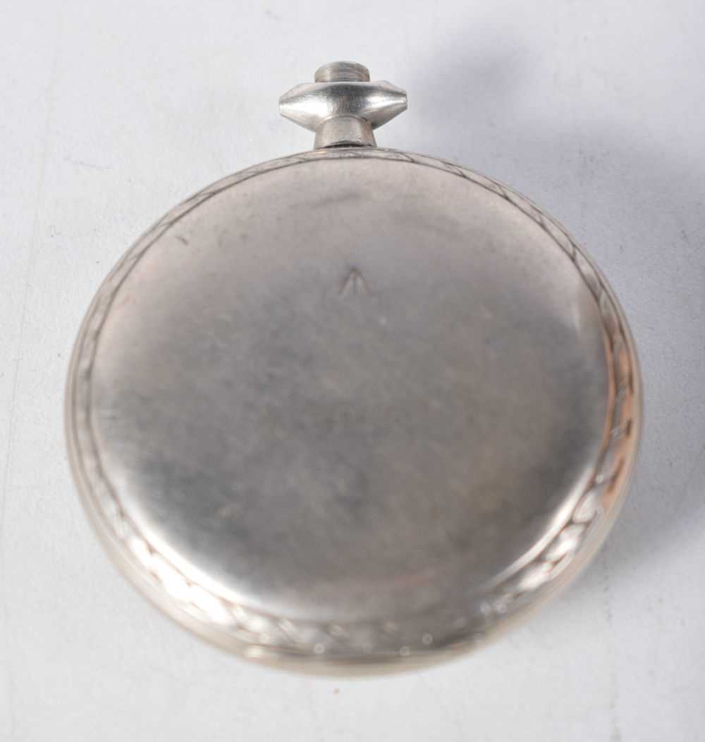 An Elgin WWI British military pocket watch, signed black dial, luminous Arabic numerals, seconds - Image 2 of 2