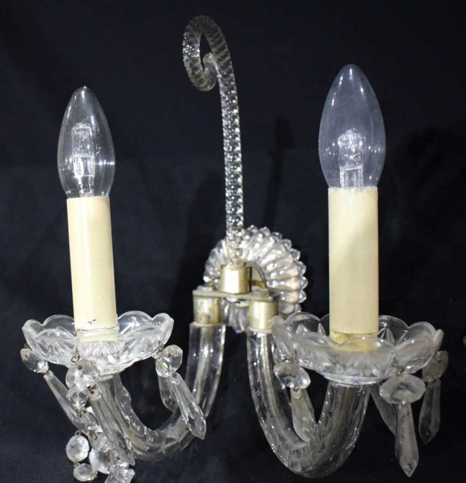 A collection of Glass wall sconces 25cm.(3) - Image 5 of 8