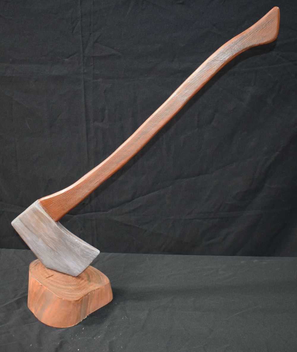 An advertising carved wooden Axe display 73 cm. - Image 2 of 6