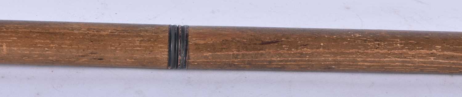 A RARE ANTIQUE COMBINATION WALKING CANE the top opening to reveal a tiny toasting glass, the central - Image 3 of 5