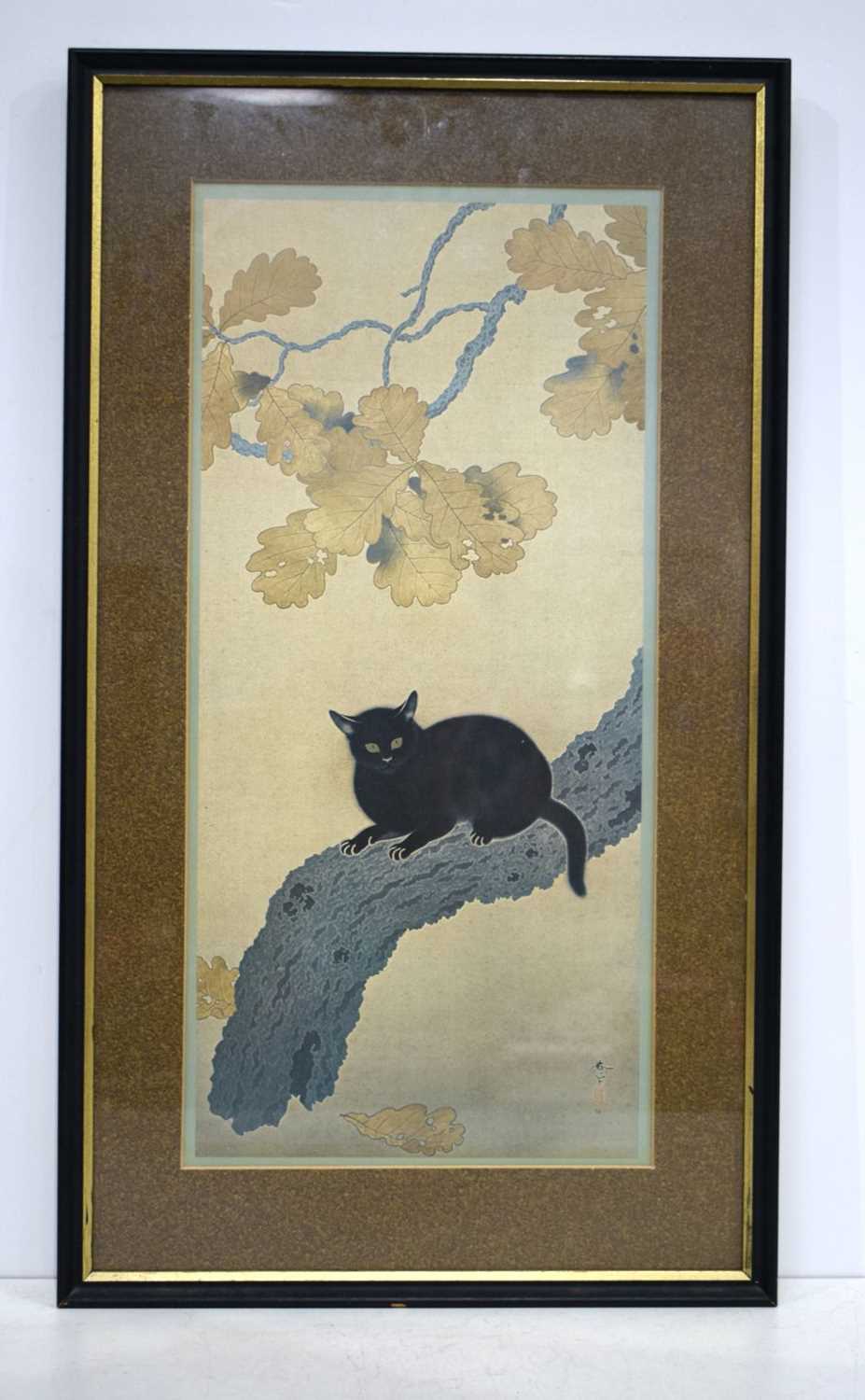 A vintage Japanese print of the original by Hishida Shunso (1874-1911) 55 x 25cm. - Bild 2 aus 8