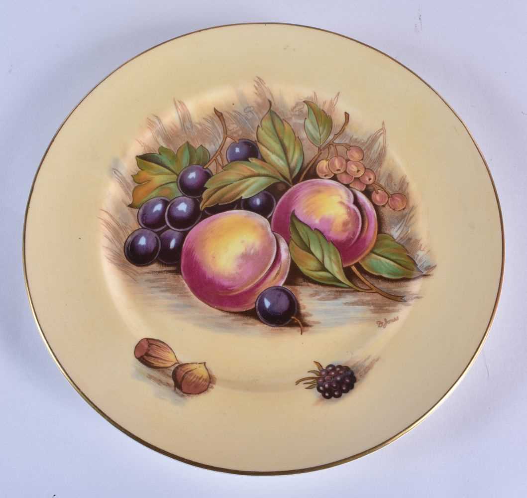 Coalport plate painted with fruit, signed M. Bates, Aynsley fruit decorated sucrier and plate signed - Image 2 of 11