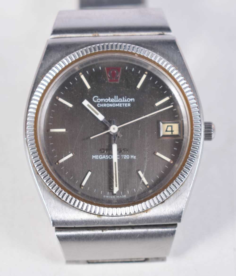 A Boxed Omega Megasonic 720 Constellation Steel Cal 1220 Watch with papers. 3.8 cm incl crown, - Image 2 of 20