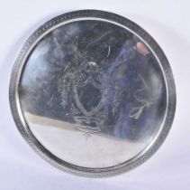 Early 20th Century Silver Plate Salver or Tray, by Hukin & Heath of Birmingham with Armorial Crest