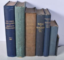 A collection of Naval books , The Kings regulations and Admiralty instructions 1913 & 1914