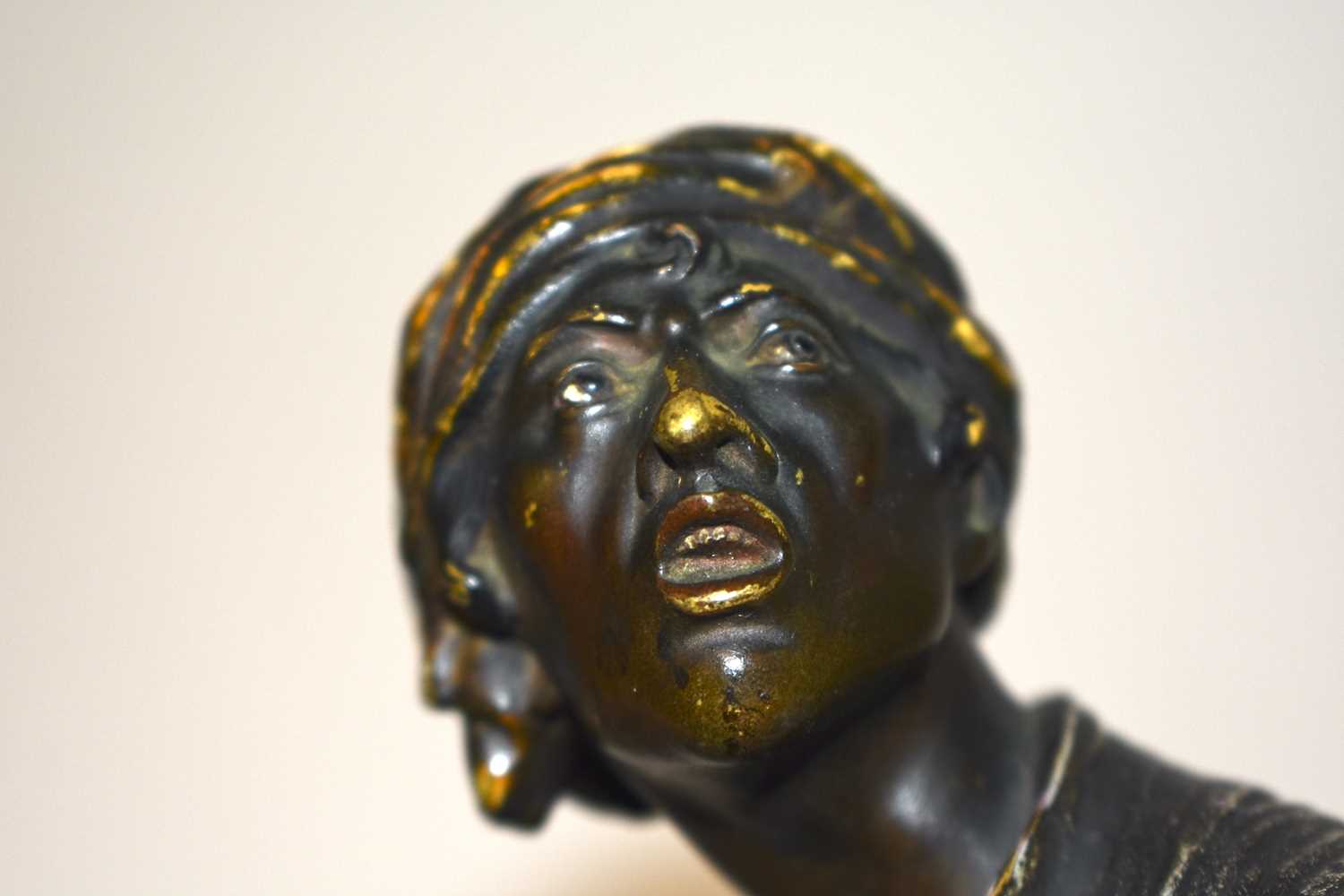 LARGE VIENNESE COLD-PAINTED BRONZE FIGURE OF AN ARAB BY BERGMAN.  32CM X 18CM X 13CM - Image 11 of 19