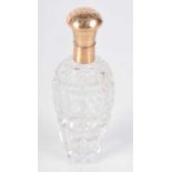 A 14 Carat Gold Topped Dutch Scent Bottle. 9.2 cm x 3.1cm x 2.6 cm, weight 42g