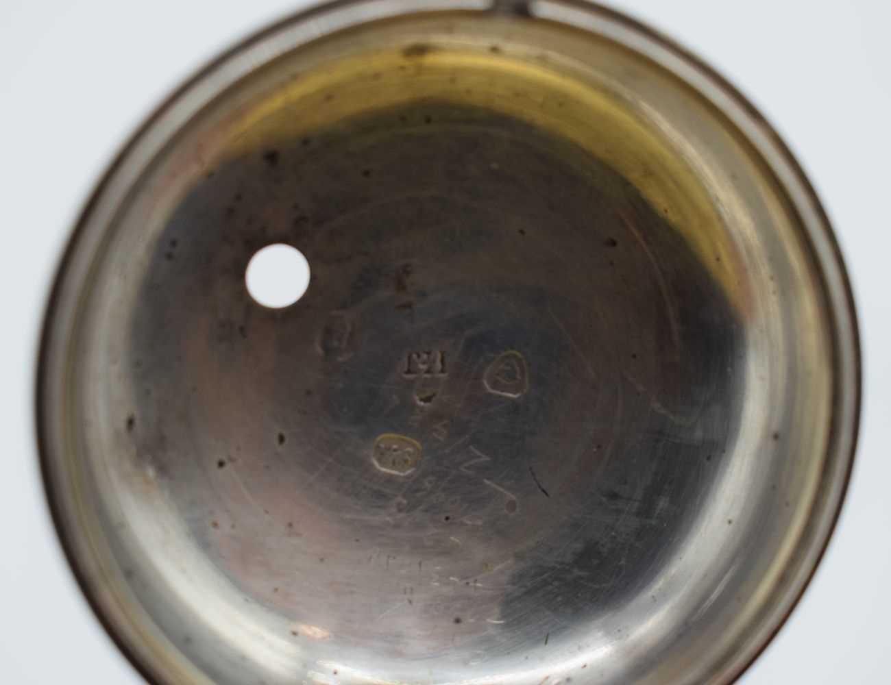 A GEORGE III SILVER CASED POCKET WATCH by Edward Elliott of Lenham. 171 grams. 6 cm diameter. - Image 4 of 4