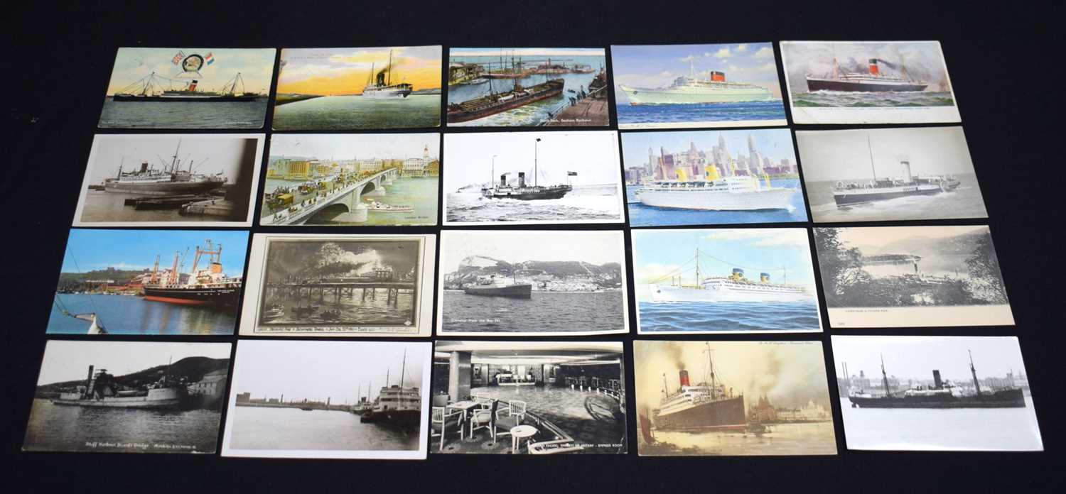 A good quality postcard album Cruise liners, Merchant ships, White star line, Orient line etc (72) - Image 11 of 34