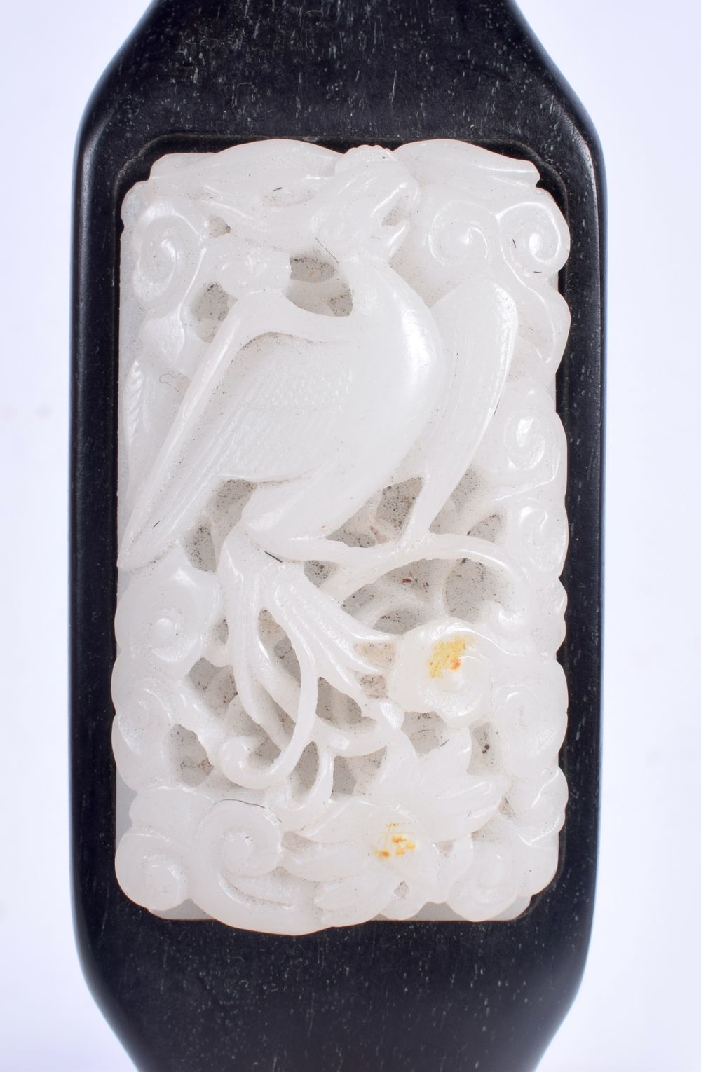 A hardwood and carved jade Rui sceptre 42 x 5.5 cm. - Image 9 of 10