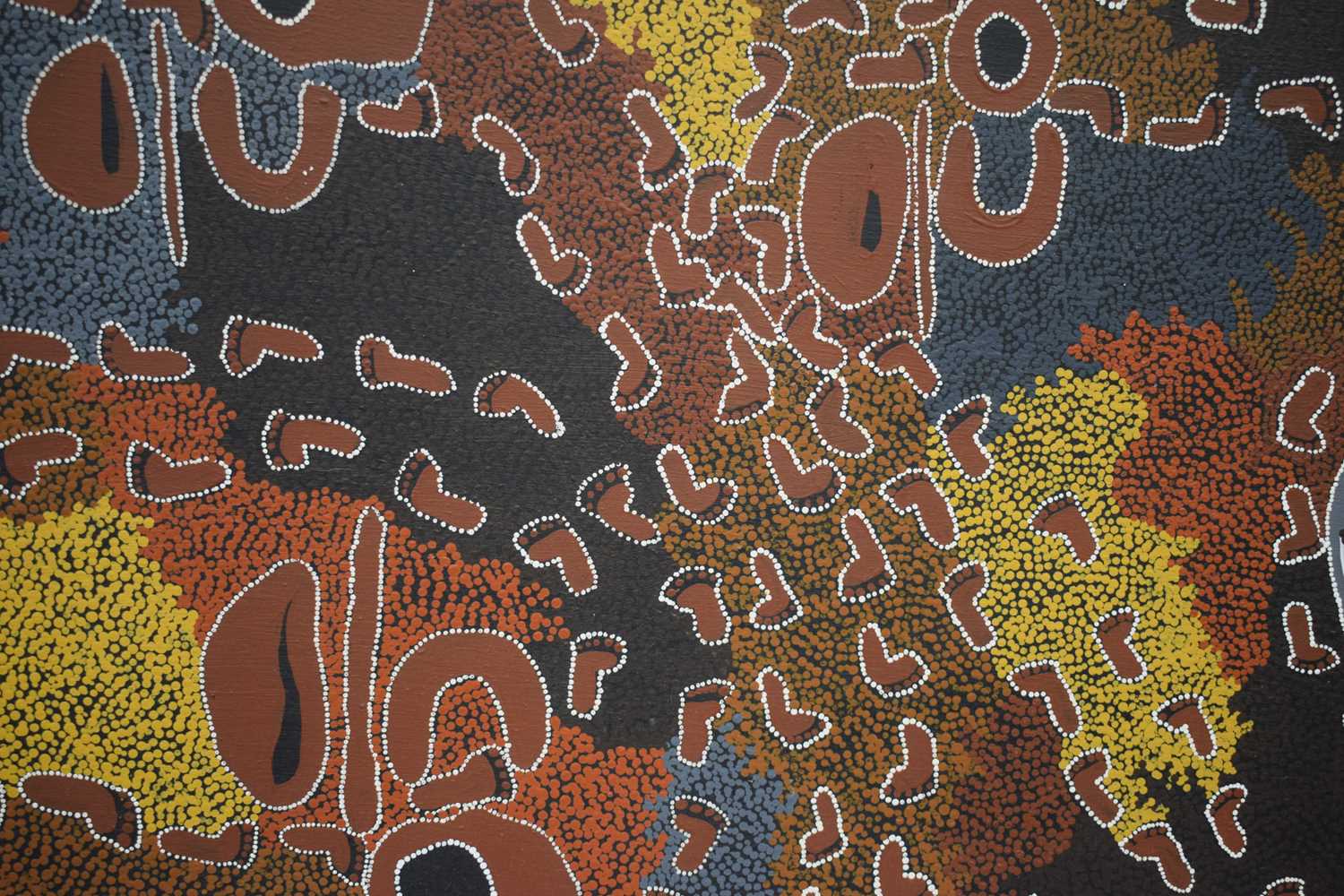 A huge framed Australian Aboriginal Dot art oil on canvas 150 x 147 cm - Image 16 of 20