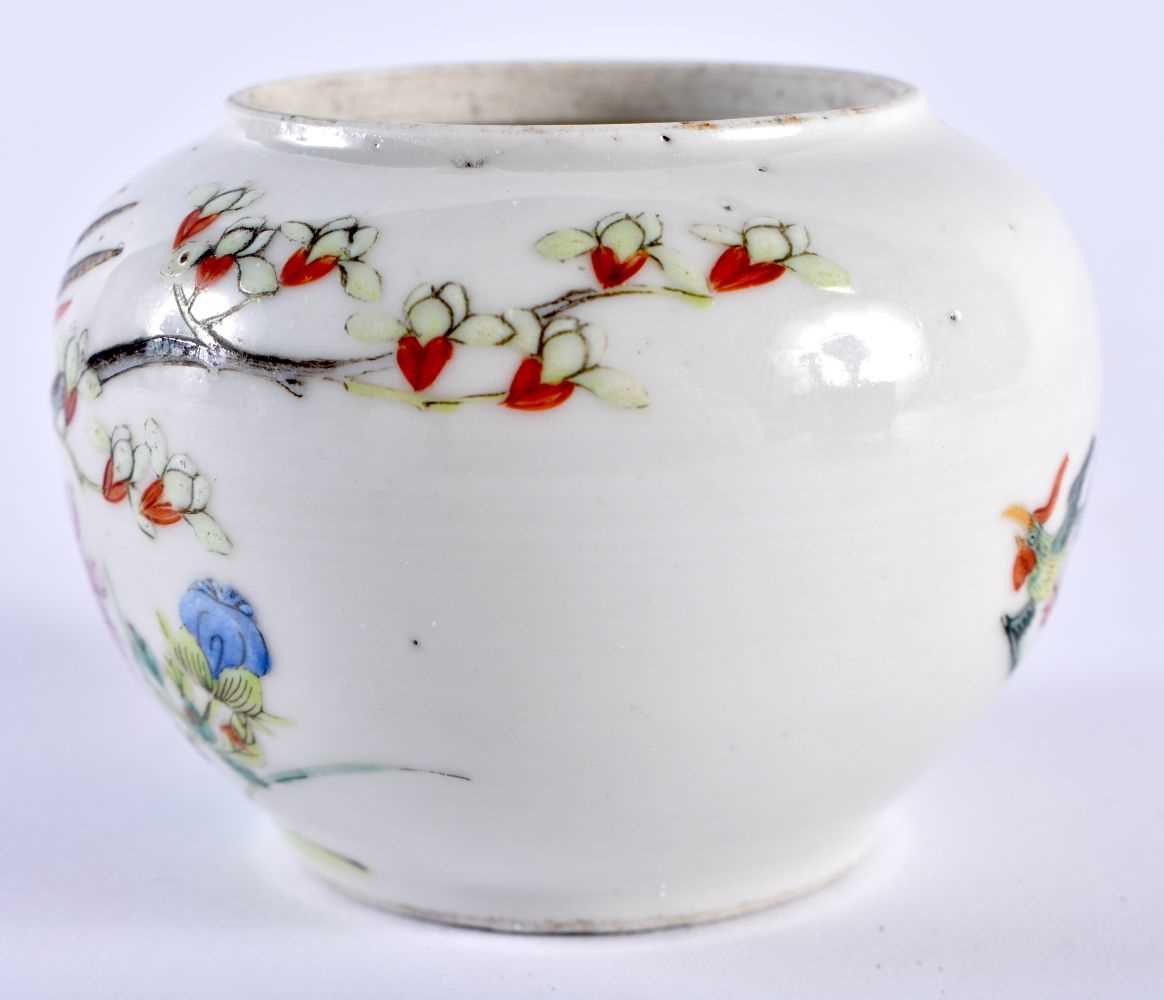 A 19TH CENTURY CHINESE FAMILLE ROSE PORCELAIN BRUSH WASHER Tongzhi mark and period. 8 cm x 6 cm. - Image 2 of 6