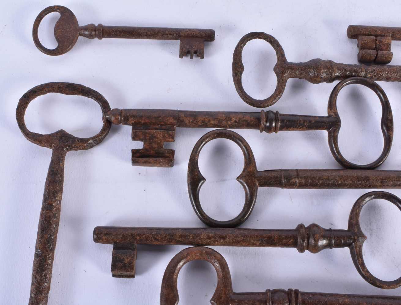 Twelve Early Keys. Largest 13cm long (12) - Image 2 of 3