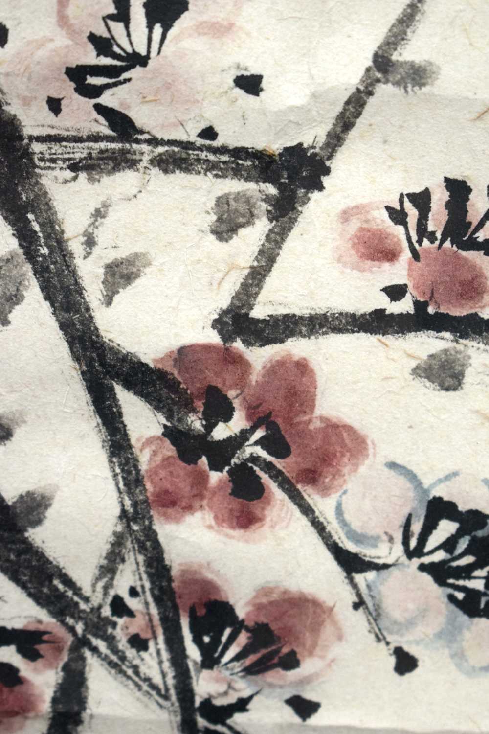 Attributed to Wu Chang Shuo (1844-1927) Watercolour, Flowering branches. 114 cm x 44 cm. - Image 11 of 22