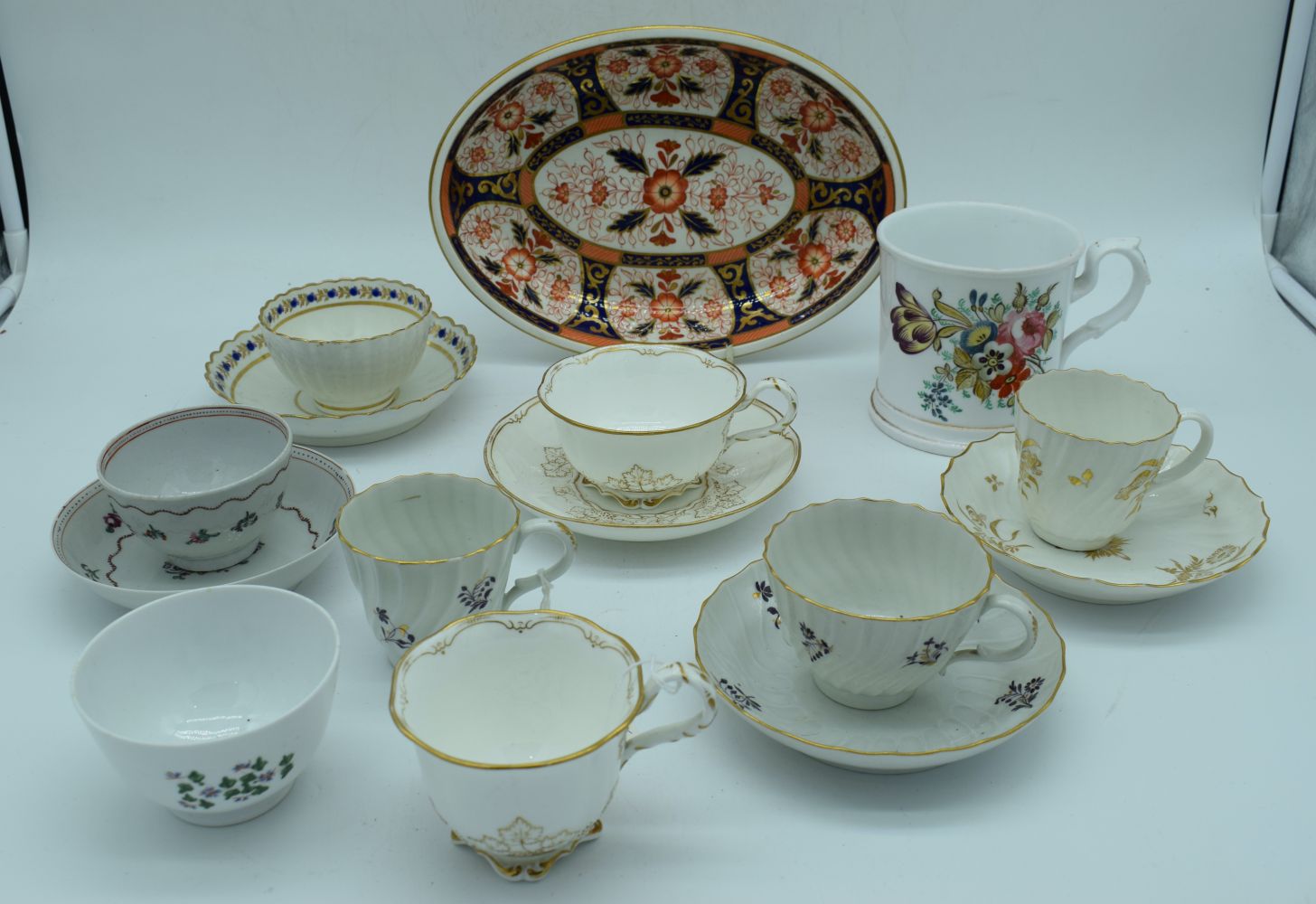 A collection of Ceramics , 18th Century Worcester teacup, New Hall tea bowl together with other