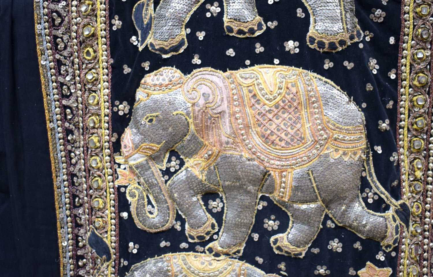 An Embroidered South East Asian Elephant wall hanging 104 x 60 cm. - Image 5 of 12