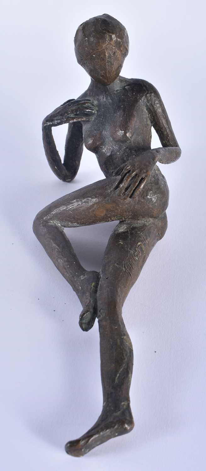 European School (20th Century) Bronze, Nude reclining female, signed. 22 cm x 14 cm. - Image 2 of 5