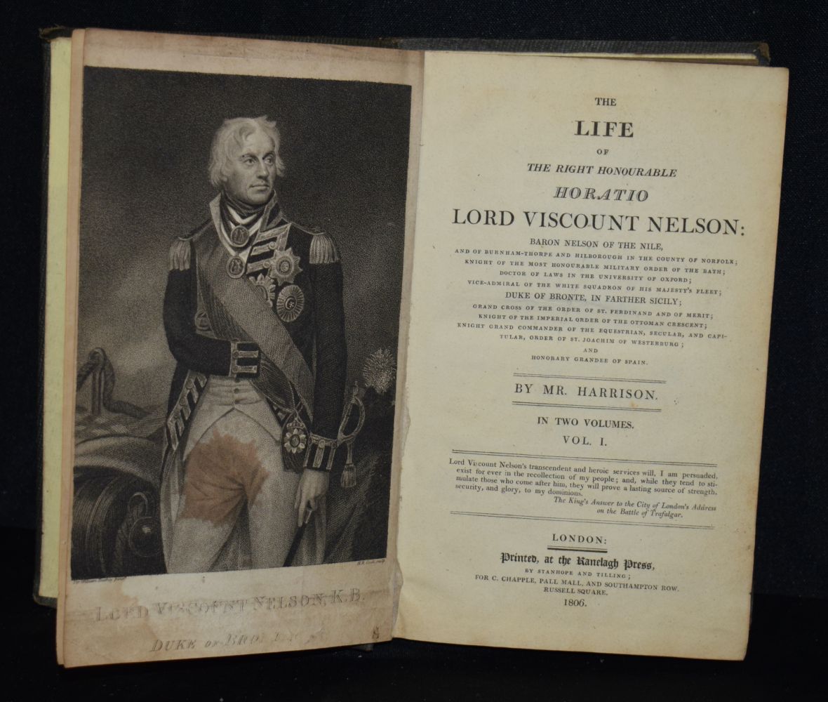 Book by James Harrison " Life of Lord Nelson " 1806 Volume 1, 3 x 21 x 15 cm - Image 6 of 6