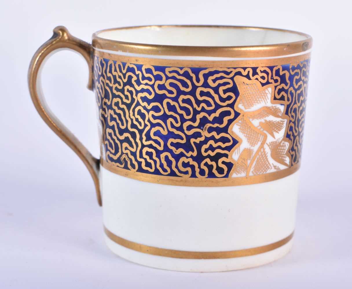 Two Miles Mason coffee cans one with rare handle and blue and white floral border simulation pate - Image 7 of 10