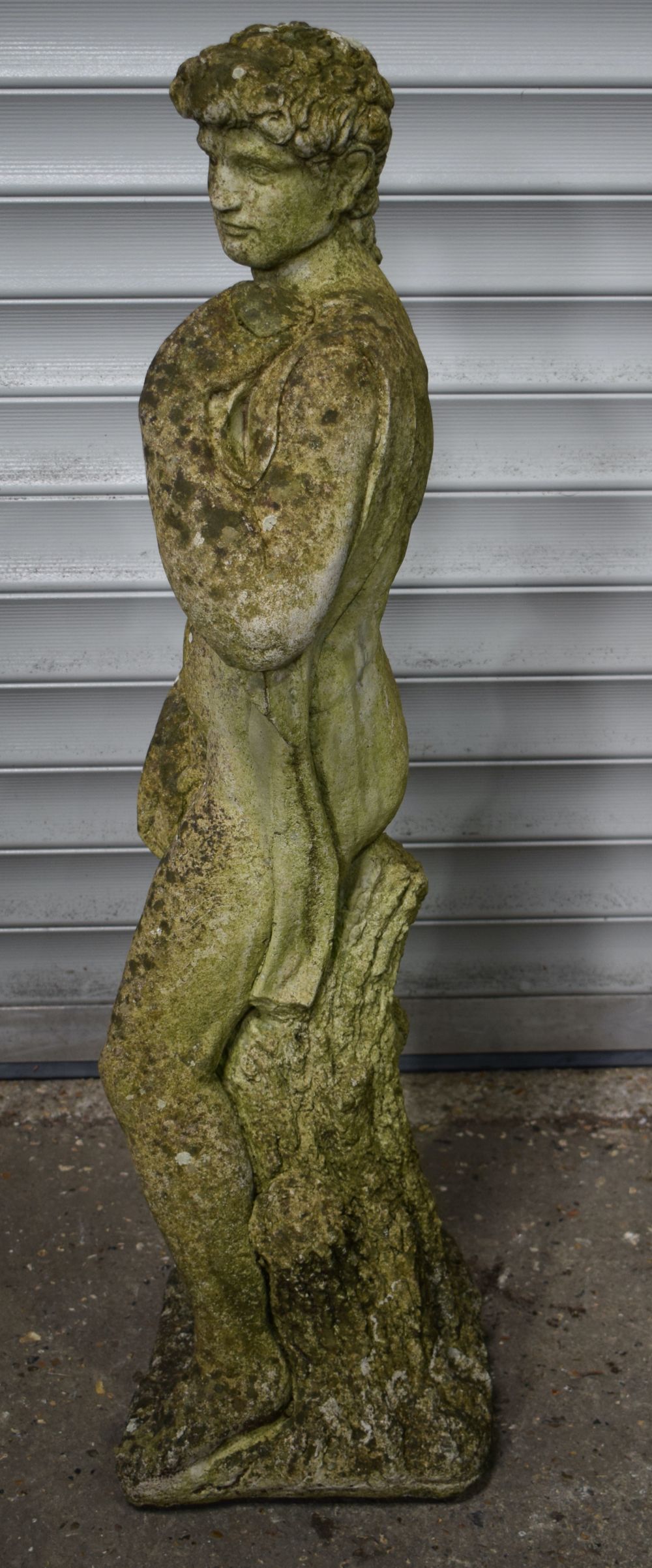 A Composite stone figure of Michelangelo's statue of David 116 x 33 cm - Image 7 of 8