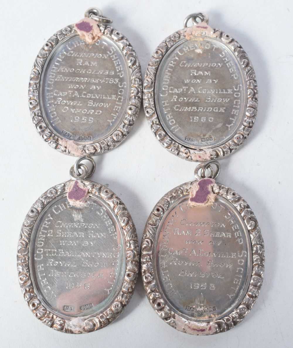 Four Silver North Country Cheviot Sheep Society Medals by Hamilton and Inches each with Edinburgh - Image 2 of 3