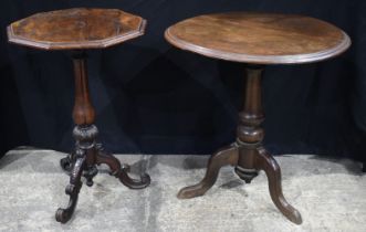 Two 19th Century Mahogany Pedestal tables 75 x 54 cm (2).
