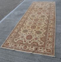 An Afghan Usak long rug 357 x 117 cm