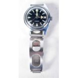 A Vintage German Kienzle Stainless Steel Sport Watch. 3.8 cm incl crown, Running