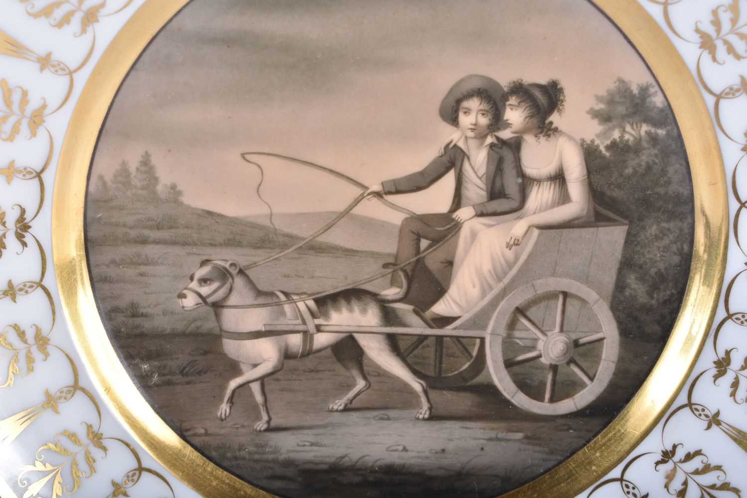 A FINE EARLY 19TH CENTURY FRENCH PARIS DIHL & GUERHARD PORCELAIN PLATE painted with figures on a - Image 2 of 22
