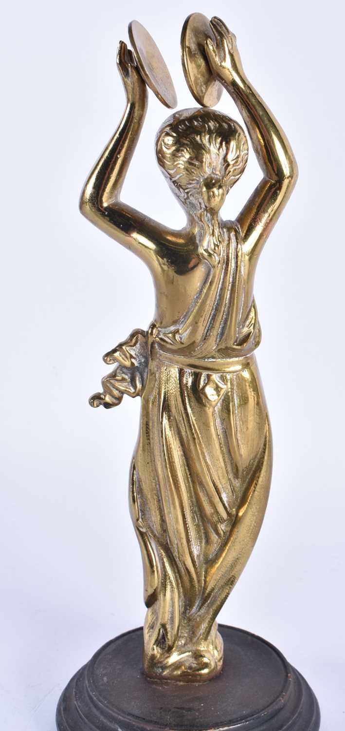 A LATE 19TH CENTURY CONTINENTAL BRONZE GRAND TOUR BRONZE FIGURE modelled as a female musician. 27 cm - Image 4 of 5
