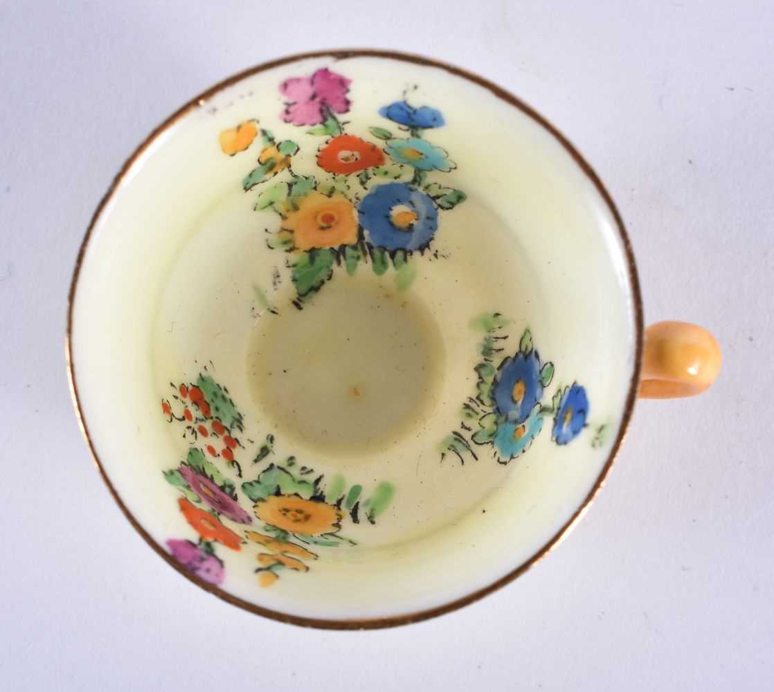 19th century Crown Staffordshire miniature vase and cover painted with roses and another Crown - Image 4 of 7