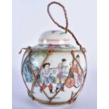 AN EARLY 20TH CENTURY CHINESE FAMILLE ROSE PORCELAIN GINGER JAR AND COVER Late Qing/Republic. 20