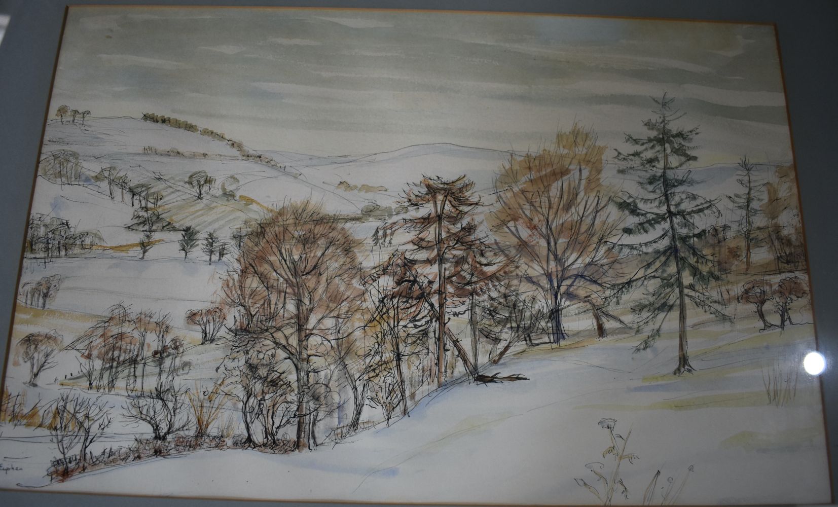 Euphen Alexander (1913-2008) Framed watercolours "On a sunny Hillside" together with "Snow over my - Image 10 of 16