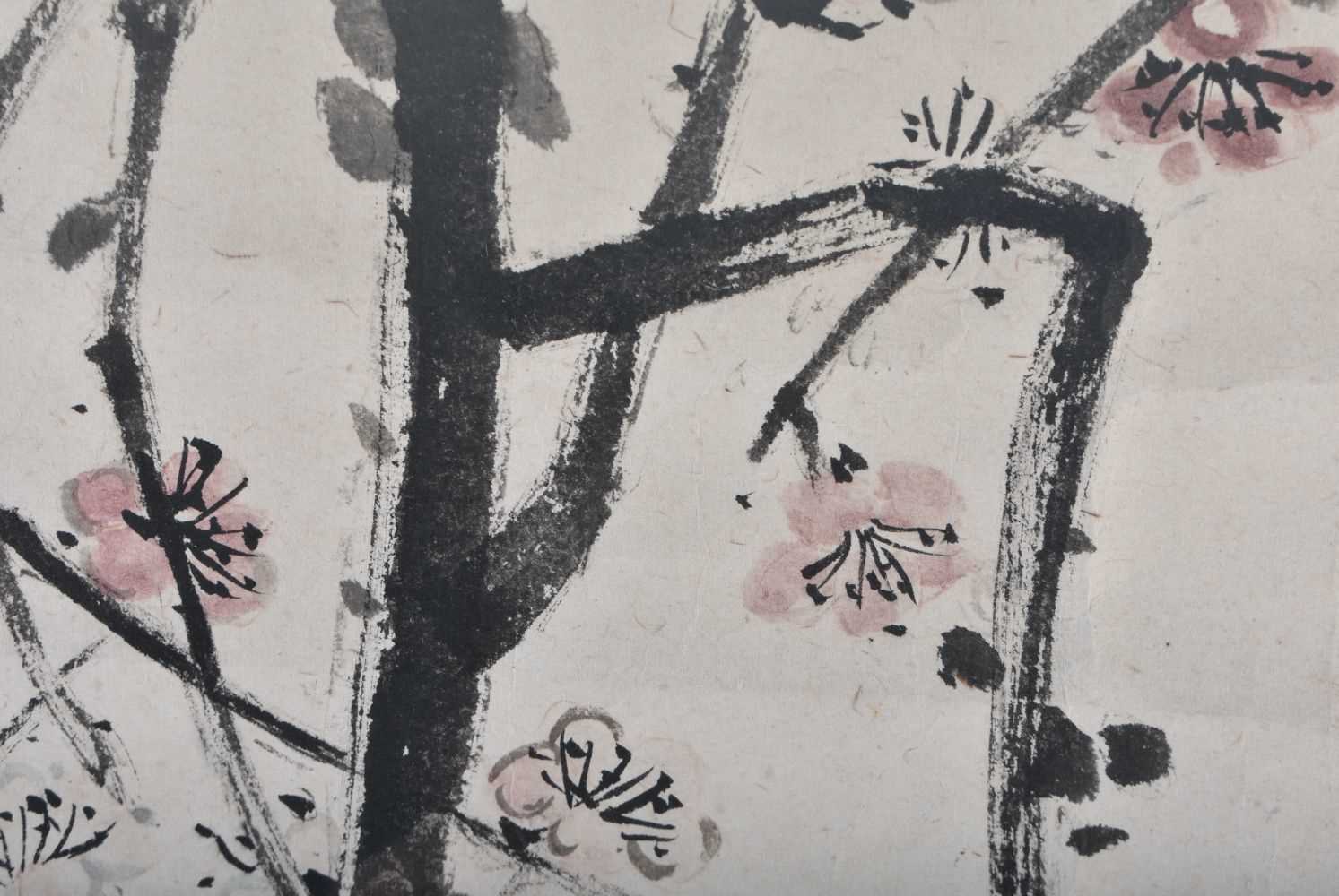 Attributed to Wu Chang Shuo (1844-1927) Watercolour, Flowering branches. 114 cm x 44 cm. - Image 4 of 22