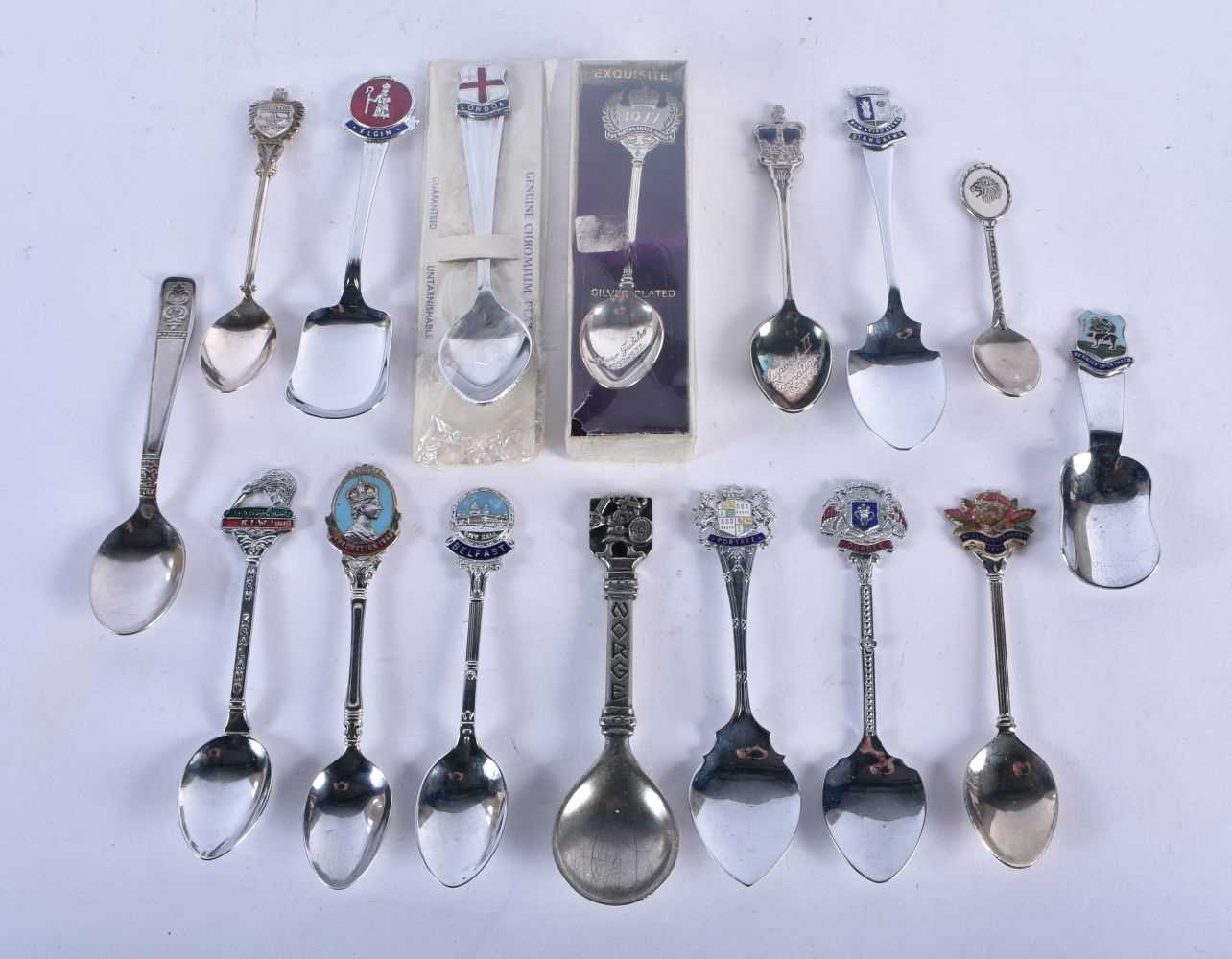 Sixteen Souvenir Tea Spoons. (16)