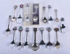 Sixteen Souvenir Tea Spoons. (16)