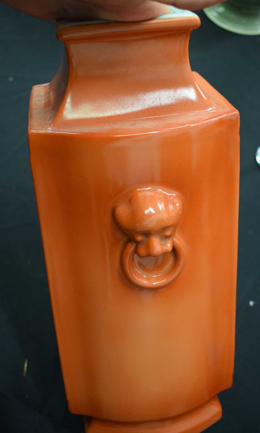 A LARGE CHINESE COAL GROUND PORCELAIN VASE 20th Century, bearing Qianlong marks to base, together - Image 10 of 28