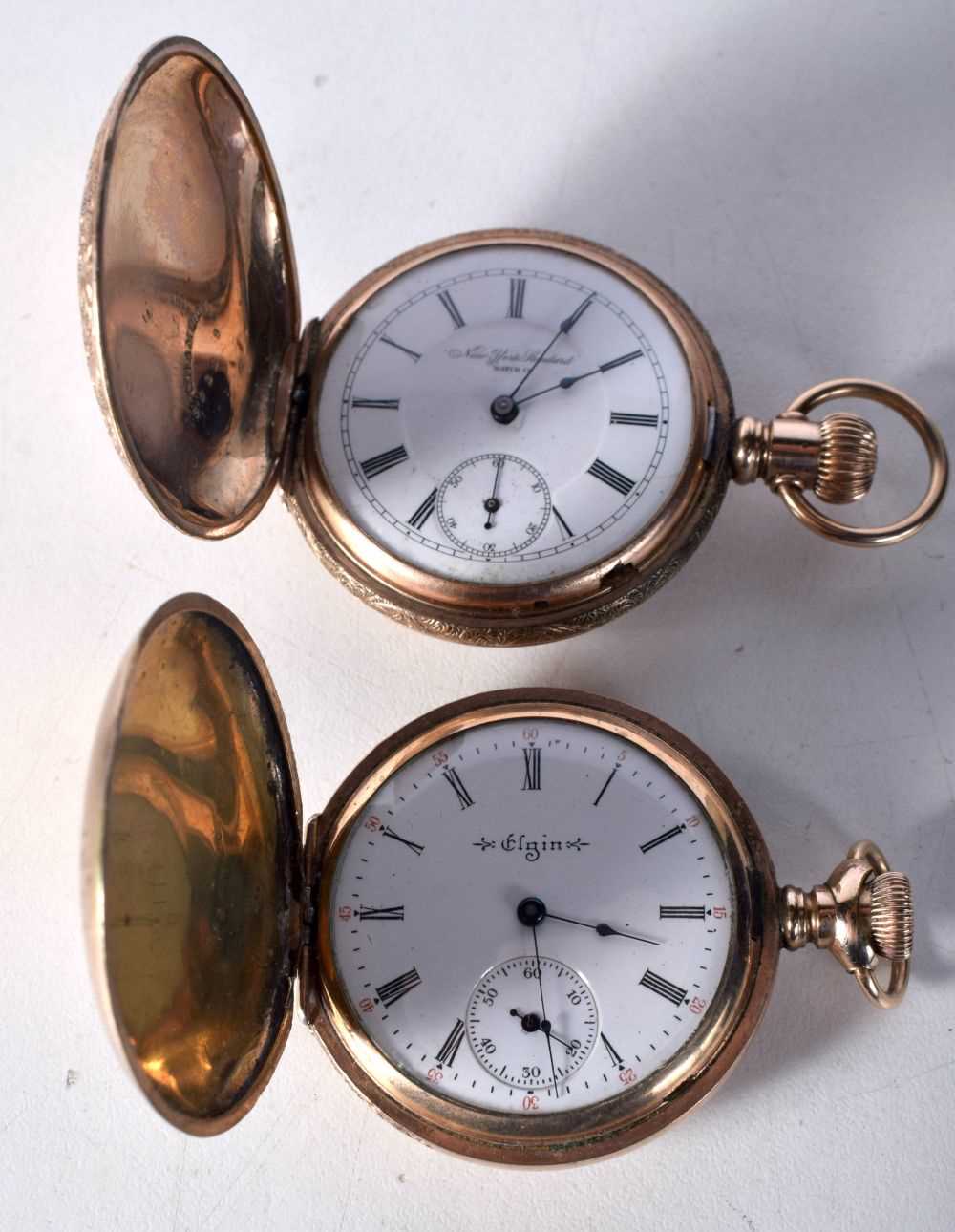 Two Pocket Watches (Elgin & New York Standard Watch Co). Dial 4.1cm, both running, total weight - Image 5 of 5