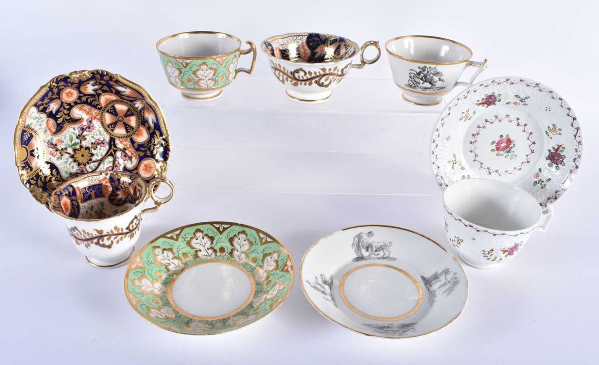 ASSORTED 18TH/19TH CENTURY ENGLISH PORCELAIN TEA WARES including Barr Flight & Barr Worcester.