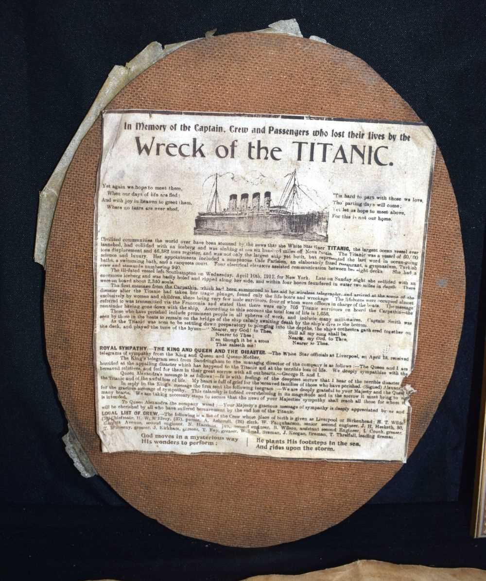A collection of Titanic ephemera copy of The Daily Mirror, Poster, White Star line advertisement, - Image 3 of 14