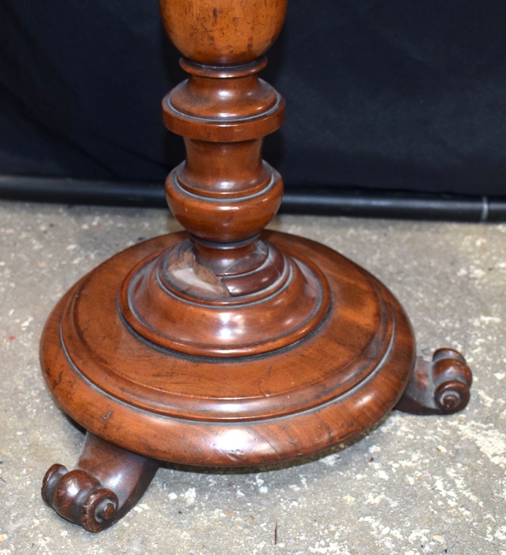 A 19th Century Pedestal Marble topped circular side table 72 x 47.5 cm. - Image 8 of 8