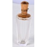A 14 Carat Gold Topped Dutch Scent Bottle. Stamped 14K, 9.4cm x 2.7cm, weight 46.6g