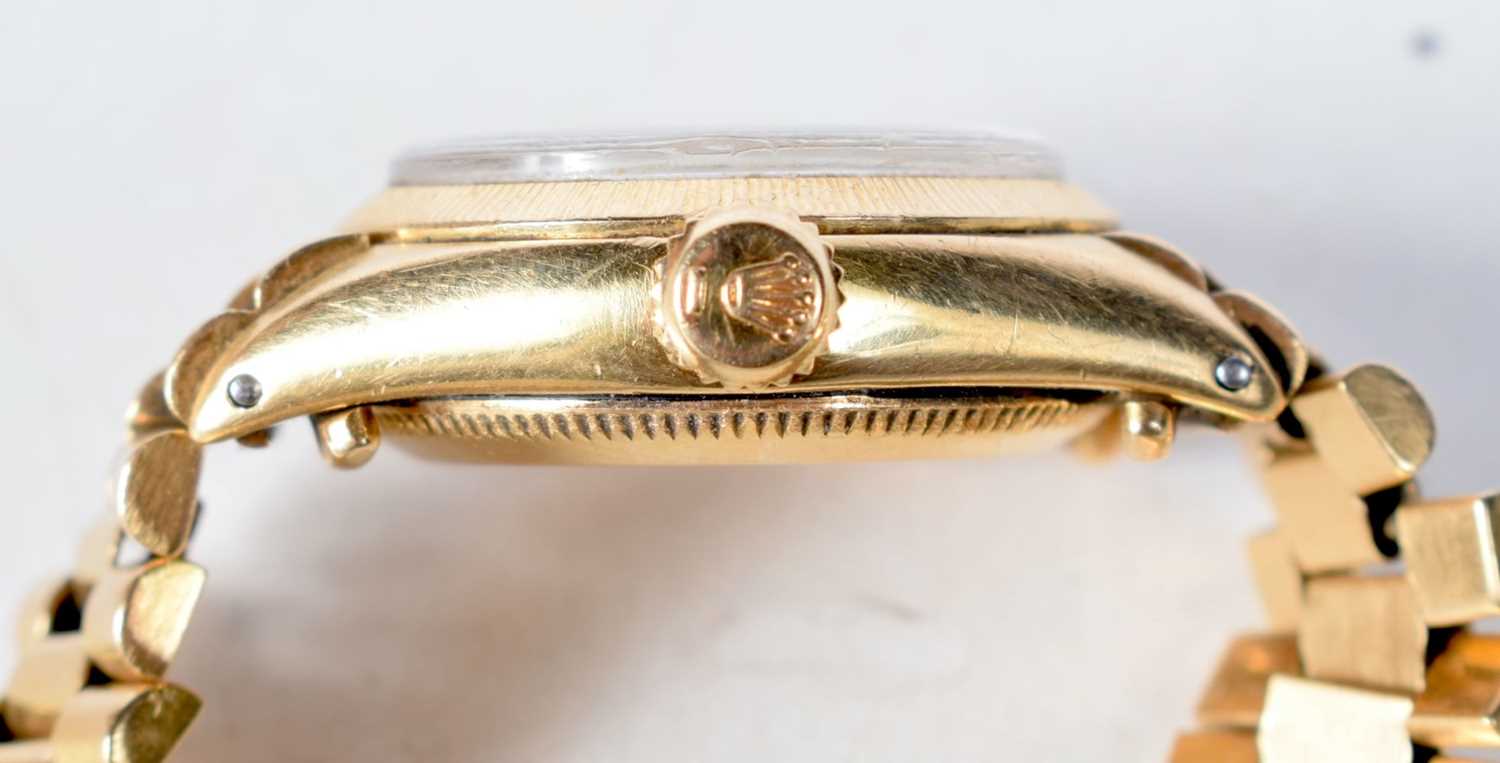 An 18 Carat Gold Ladies Rolex Oyster Perpetual Watch. Stamped 750, 2.7cm dial incl crown, Running, - Image 3 of 5