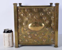 A vintage square brass planter 27 27 cm