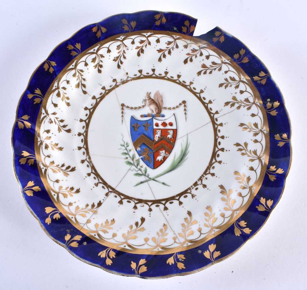 ASSORTED 18TH/19TH CENTURY BARR FLIGHT BARR & CHAMBERLAIN WORCESTER ARMORIAL WARES in various - Image 6 of 9