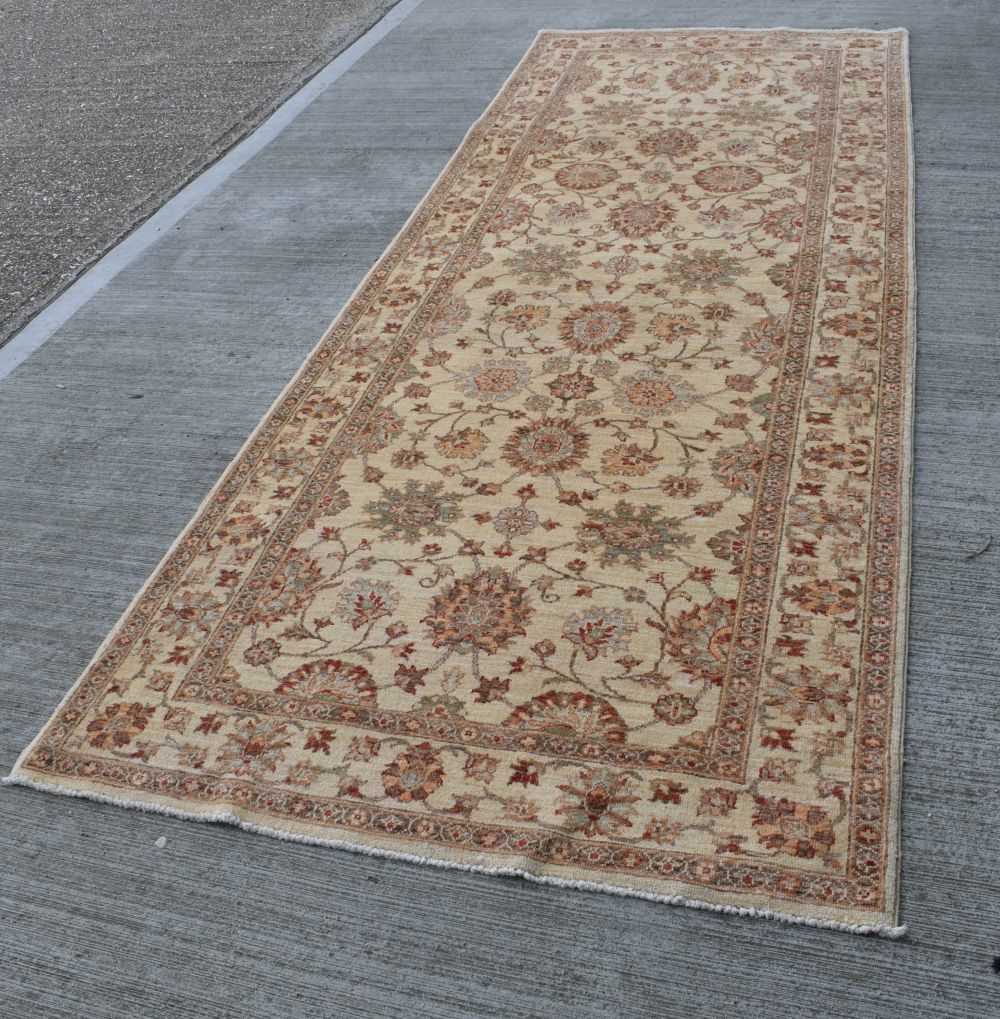 An Afghan Usak long rug 357 x 117 cm - Image 2 of 10