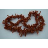 A CORAL NECKLACE. 31 grams. 40 cm long.